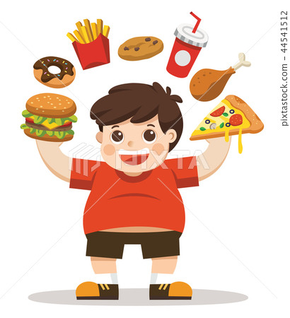 The Boy unhealthy body from eating junk food. The Boy unhealthy body from eating junk food. 44541512