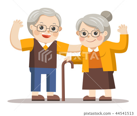 Grandpa and grandma standing together. Grandpa and grandma standing together. 44541513