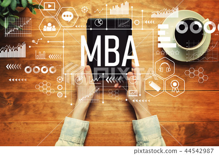 MBA with a person holding a tablet 44542987