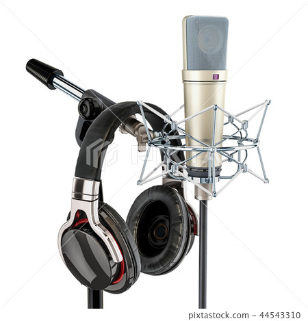 Headphones and studio microphone Headphones and studio microphone 44543310