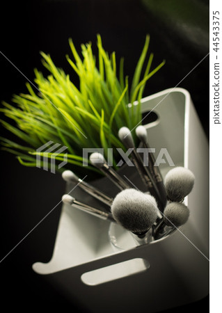 Box with gras and brushes 44543375