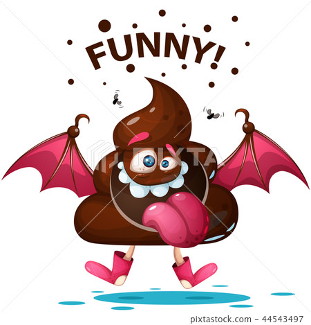 Funny cartoon - shit monster characters. 44543497
