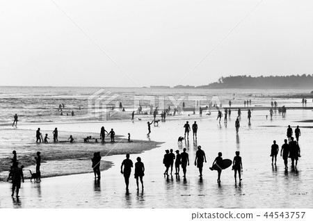 People walking on  beach. Bali 44543757