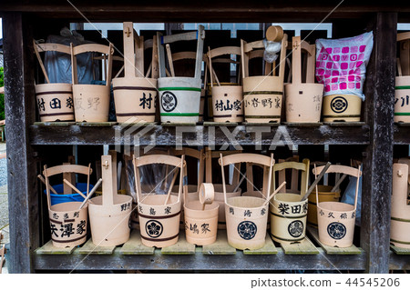 Japanese religious bucket in Temple 44545206