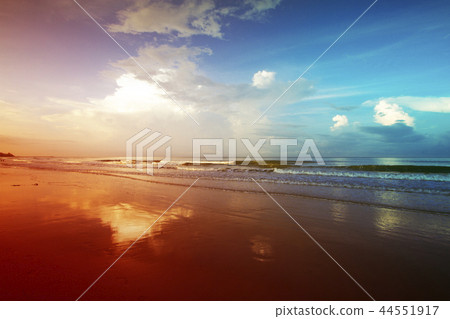 Typical seascape with sand beach Typical seascape with sand beach 44551917