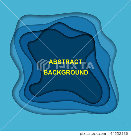 Abstract background with blue paper cut shapes - Stock Illustration ...