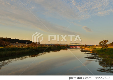 Inba small water channel dusk Inzai City, Chiba Prefecture 44552808