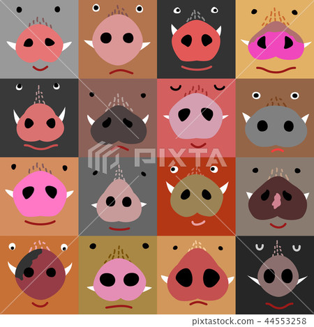 Boar face set Boar face set 44553258