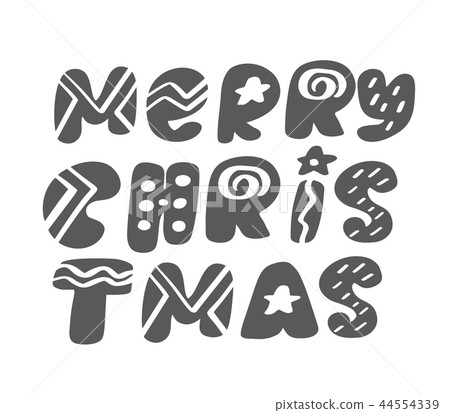 Merry Christmas grey vintage scandinavian vector Merry Christmas grey vintage scandinavian vector 44554339