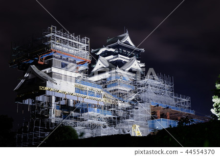 熊本城堡在被點燃的夜晚 44554370