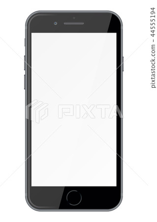 Smart phone with blank screen isolated on white  44555194