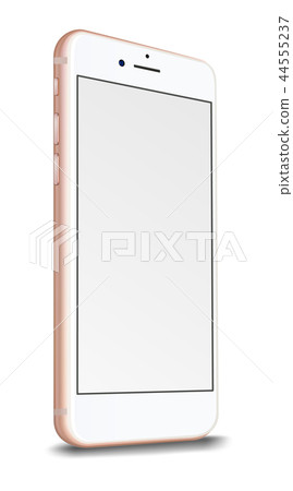 Smart phone with blank screen isolated on white  44555237