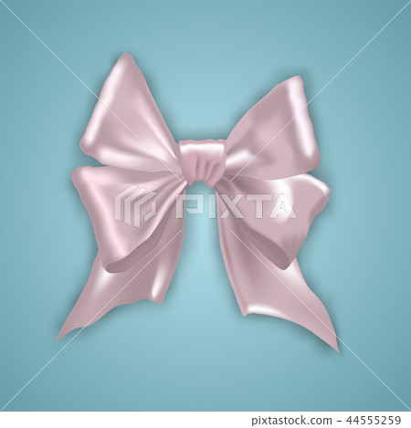 Realistic bow and ribbon in pastels punchy colors. Realistic bow and ribbon in pastels punchy colors. 44555259
