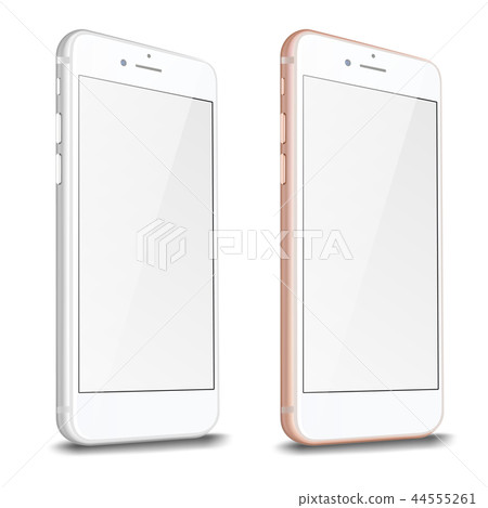 Smart phones with blank screen isolated on white Smart phones with blank screen isolated on white 44555261