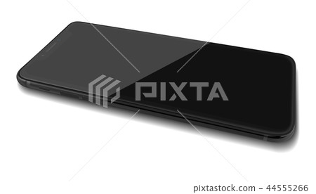 Smart phone with black screen isolated on white Smart phone with black screen isolated on white 44555266