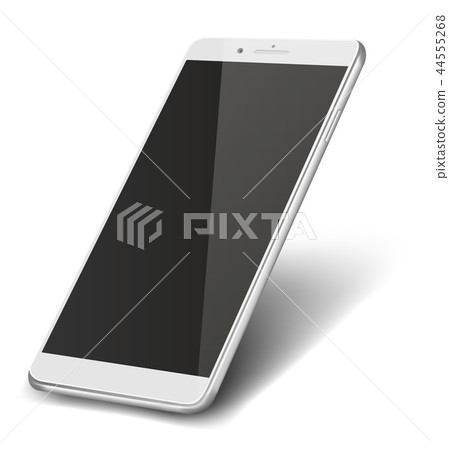 Smart phone with black screen isolated on white Smart phone with black screen isolated on white 44555268