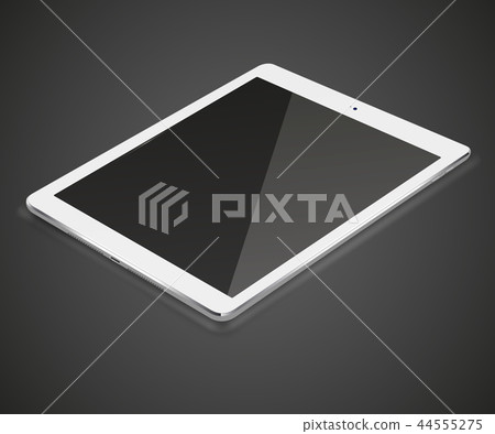 Tablet pc computer with black screen on gray Tablet pc computer with black screen on gray 44555275
