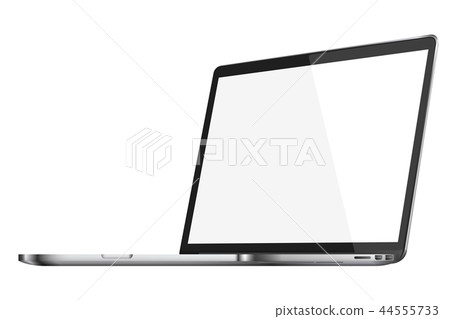 Modern glossy laptop isolated on white background. 44555733
