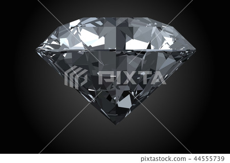 Classic, photorealistic diamond isolated on black  44555739