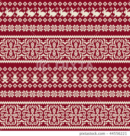 Wolf Nordic Pattern, - Stock Illustration [44556221] - PIXTA