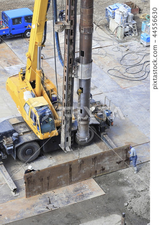 Dismantling work site Pile removing work auger Dismantling work site Pile removing work auger 44556630