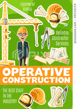 Operative construction, engineer or worker 44558154