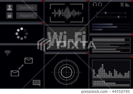 PC software with wi-fi. - Stock Illustration [44558795] - PIXTA