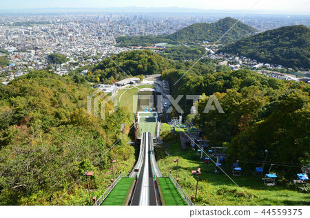 Okurayama Shantse天文台札幌市 照片素材 圖片 圖庫