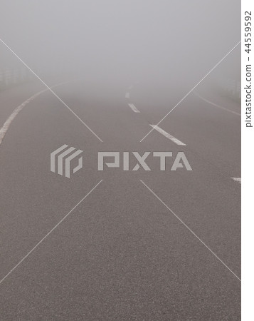 Road with poor visibility 44559592