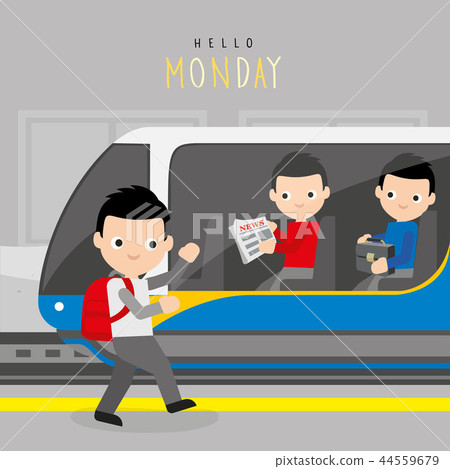 Electric Train Station Public Metro Subway Vector 44559679