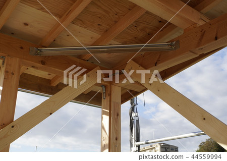 Wooden house Column Column construction method Beam 44559994