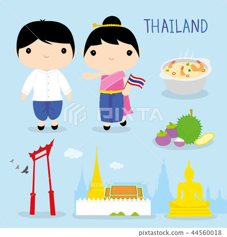 Thailand Tradition Food Place Travel Asia Vector Thailand Tradition Food Place Travel Asia Vector 44560018