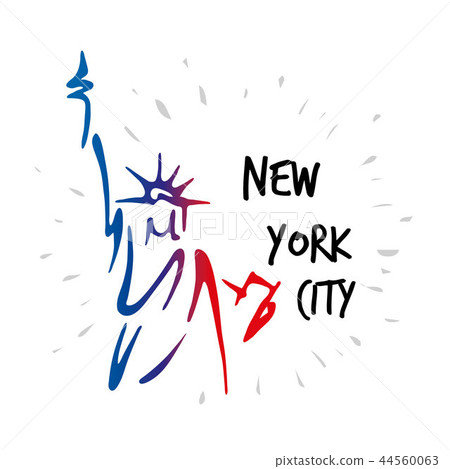 Statue of Liberty in New York City Vector - Stock Illustration ...