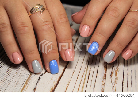 Hands with beautiful manicure. 44560294