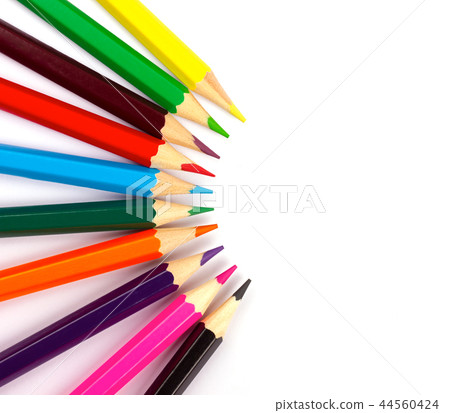 Color pencils isolated on the white background Color pencils isolated on the white background 44560424