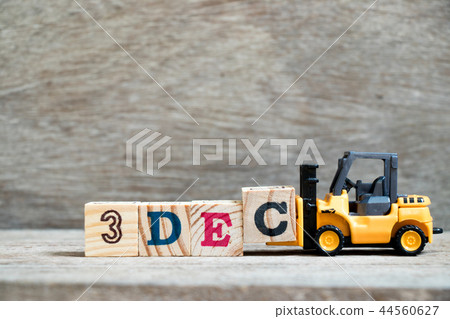 Toy forklift hold block c to complete word 3dec Toy forklift hold block c to complete word 3dec 44560627