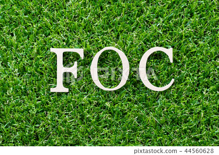 Wood letter in word FOC 44560628