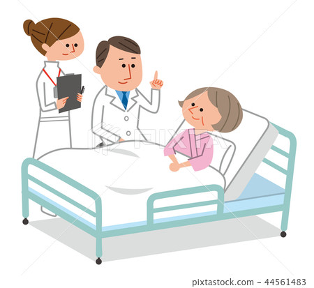 住院患者和醫生和護士 44561483