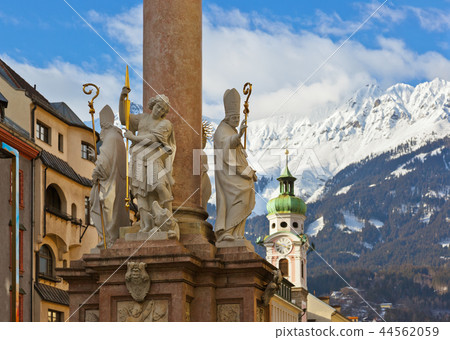 Our Lady statue at old town in Innsbruck Austria 44562059