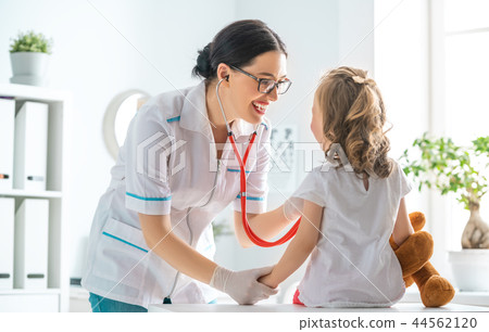 Doctor examining a child 44562120