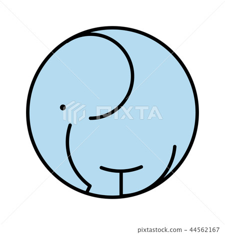 Graphic drawing elephant animal symbol sign 44562167