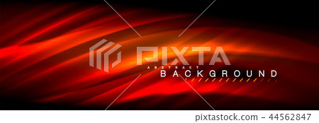 Neon glowing fluid wave lines, magic energy space light concept, abstract background wallpaper 44562847