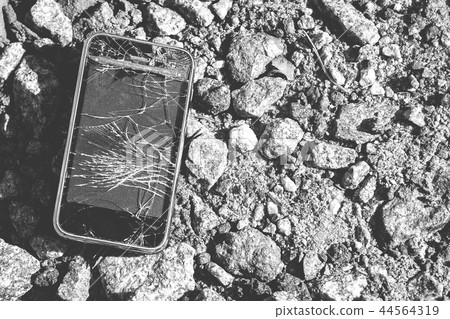 Broken smartphone. Broken smartphone. 44564319