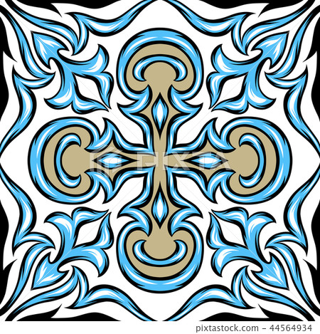 Portuguese azulejo ceramic tile. Portuguese azulejo ceramic tile. 44564934