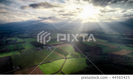 Aerial view of the Tokachi plain 44565425