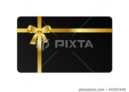 black gift card with golden bow ribbon black gift card with golden bow ribbon 44565446