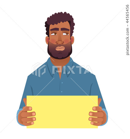 African man holding blank card 44565456