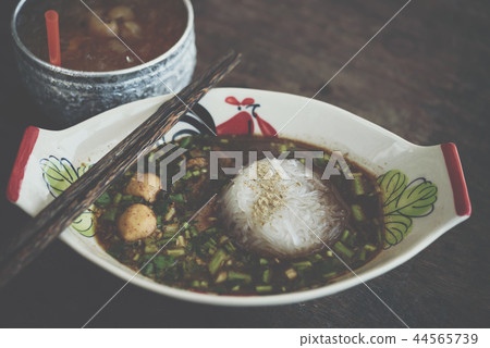 Braised beef clear noodle with meat ball soup stew Braised beef clear noodle with meat ball soup stew 44565739