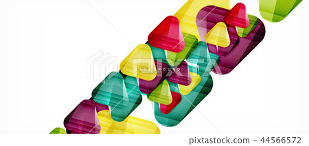 Glass triangles modern geometric composition, abstract background Glass triangles modern geometric composition, abstract background 44566572