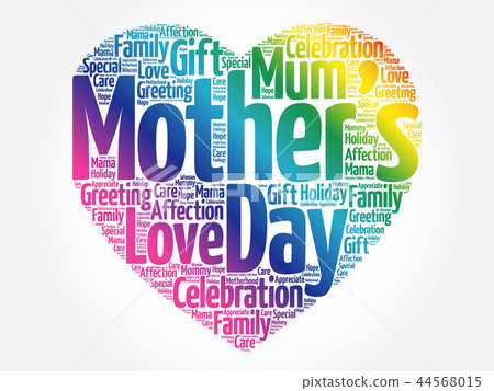 Mother's day heart word cloud collage 44568015